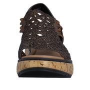 Rieker V1765-24 Brown Wide Fit Sandals