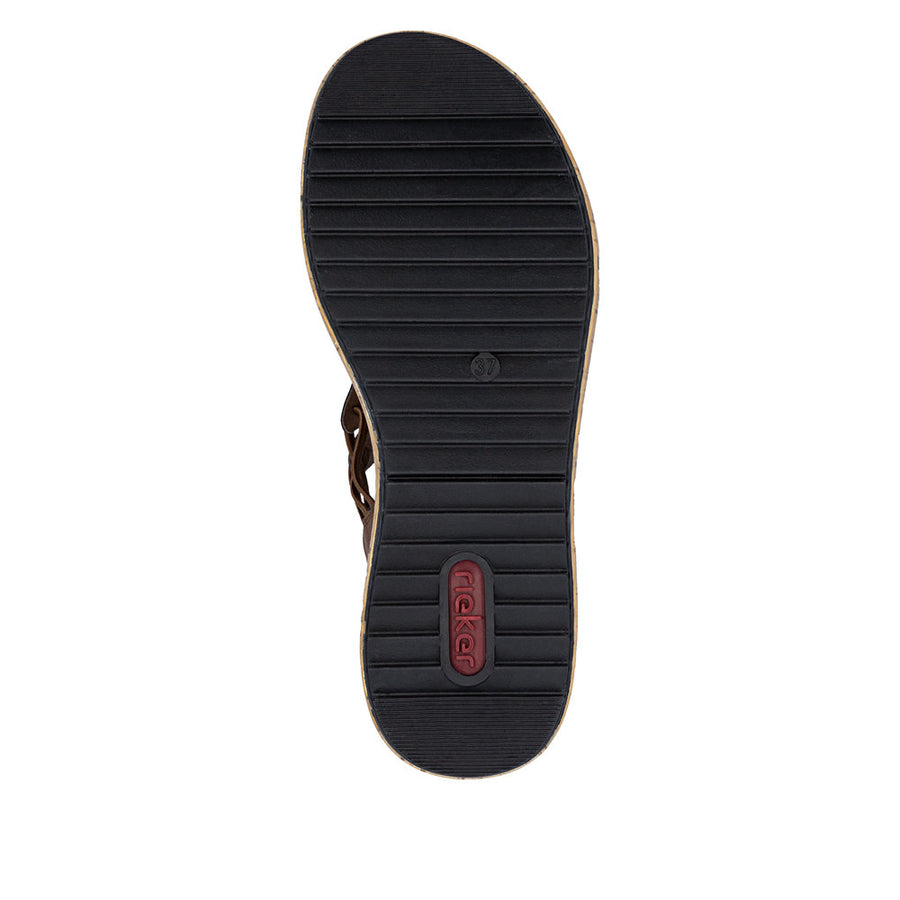Rieker V1765-24 Brown Wide Fit Sandals