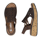 Rieker V1765-24 Brown Wide Fit Sandals