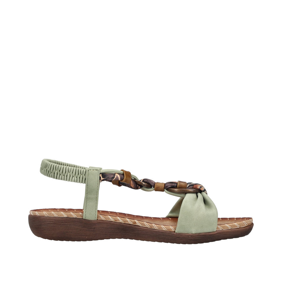 Rieker V7568-52 Green Sandals