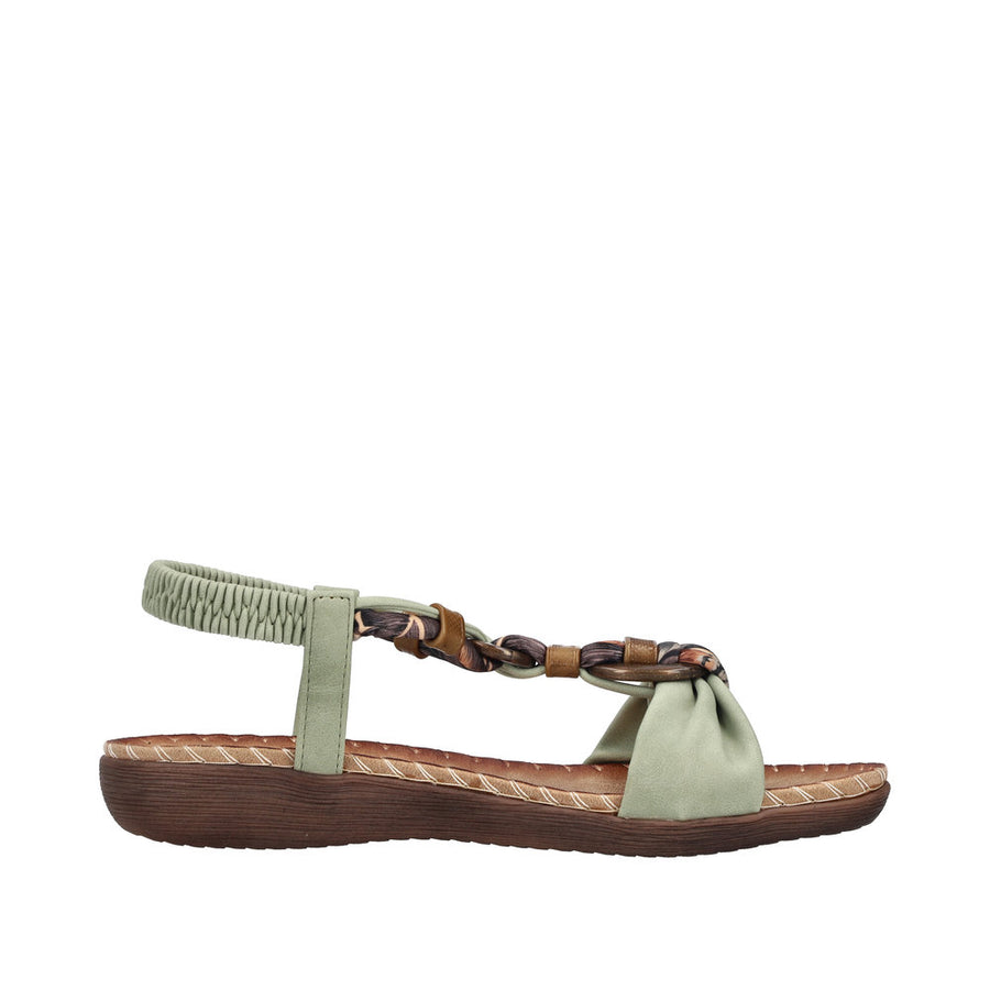 Rieker V7568-52 Green Sandals