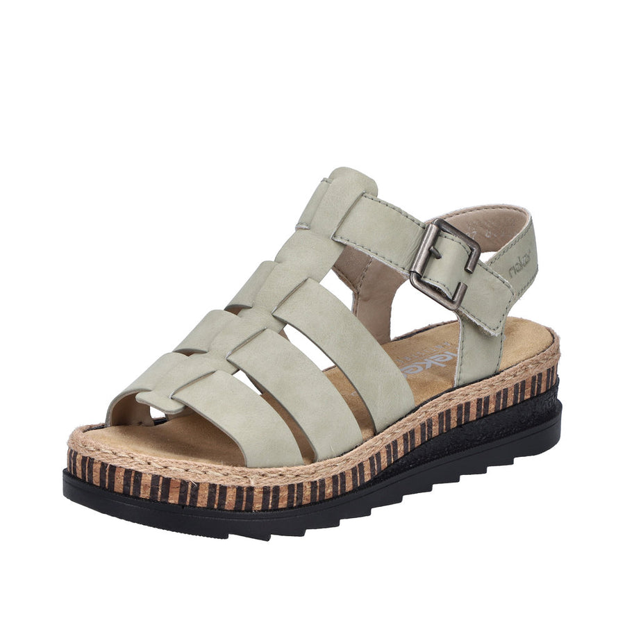 Rieker V7904-52 Green Sandals