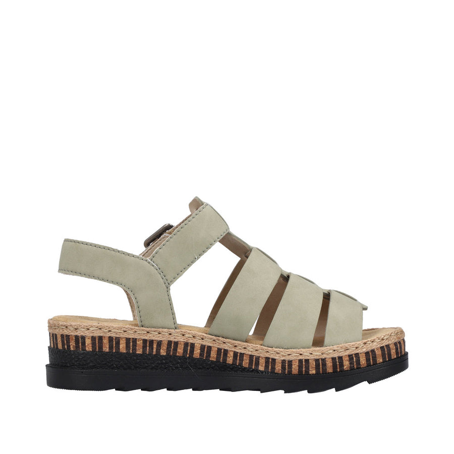Rieker V7904-52 Green Sandals