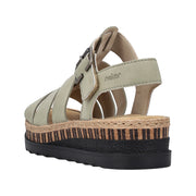 Rieker V7904-52 Green Sandals