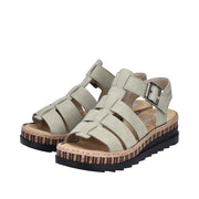 Rieker V7904-52 Green Sandals