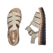 Rieker V7904-52 Green Sandals