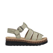 Rieker V7904-52 Green Sandals