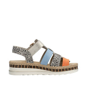Rieker V7904-90 Metallic Sandals