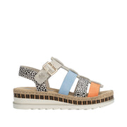 Rieker V7904-90 Metallic Sandals