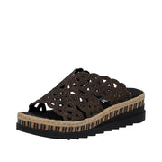 Rieker V7992-24 Brown Chunky Mules