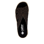 Rieker V7992-24 Brown Chunky Mules