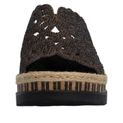 Rieker V7992-24 Brown Chunky Mules