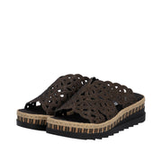 Rieker V7992-24 Brown Chunky Mules