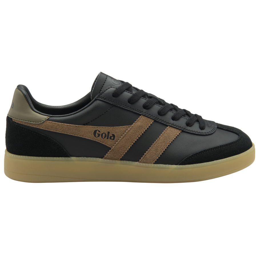 Gola Viper Leather Black/Tobacco/Khaki/Gum Mens Trainers