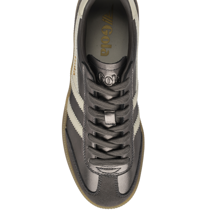 Gola Viper Metallic Pewter/Off White/Gum Womens Trainers