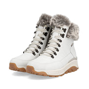Rieker W0063-80 Womens Waterproof Warm Lined White Boots