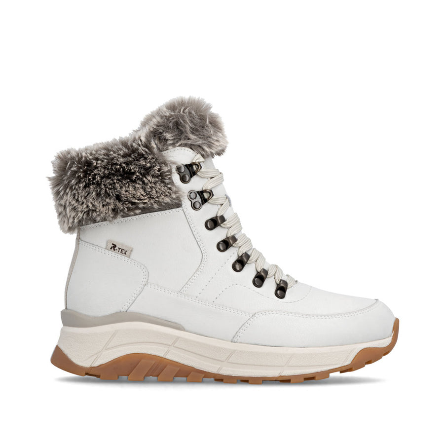 Rieker W0063-80 Womens Waterproof Warm Lined White Boots