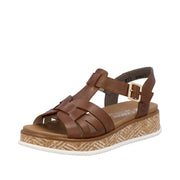 Rieker Sport W0853-24 Brown Leather Sandals