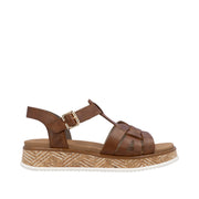 Rieker Sport W0853-24 Brown Leather Sandals