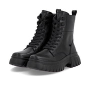 Rieker W1870-02 Womens Wide Fit Black Boots