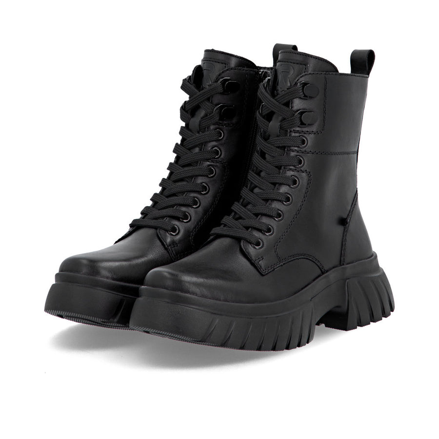 Rieker W1870-02 Womens Wide Fit Black Boots