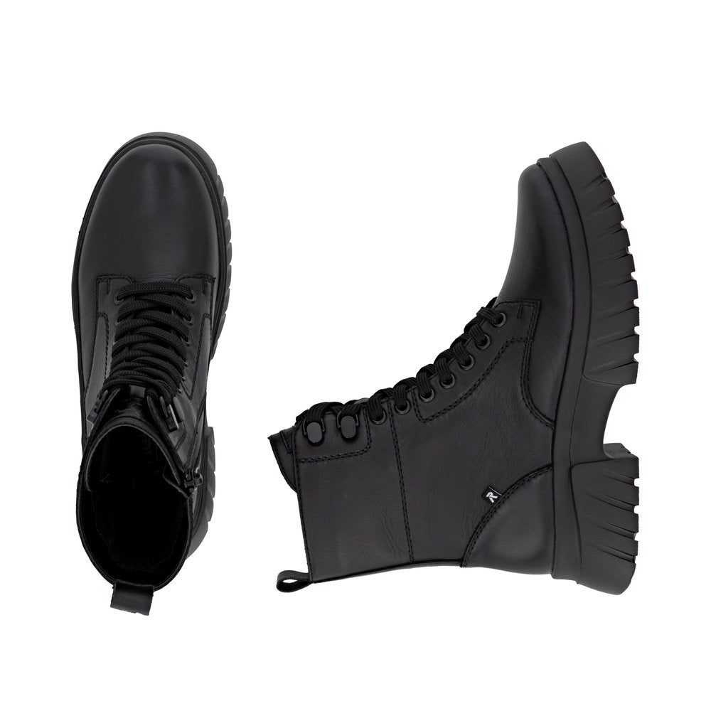 Rieker W1870-02 Womens Wide Fit Black Boots