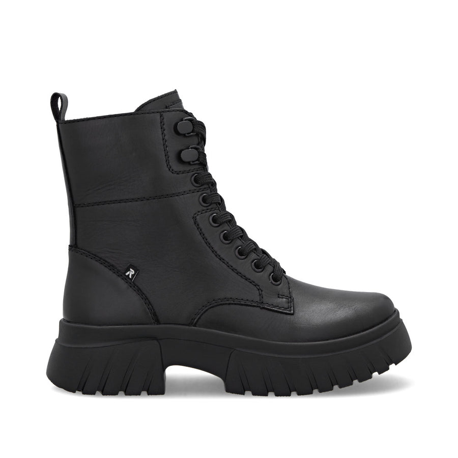 Rieker W1870-02 Womens Wide Fit Black Boots