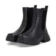 Rieker W1876-00 Womens Wide Fit Black Boots