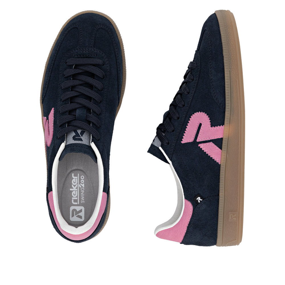 Rieker W2200-15 Womens Navy Wide Fit Sneakers