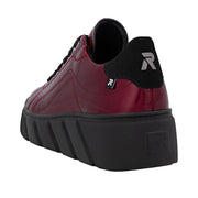 Rieker W2601-35 Womens Red Patent leather Sneakers