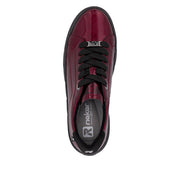 Rieker W2601-35 Womens Red Patent leather Sneakers