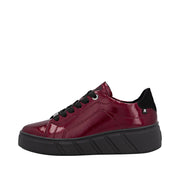 Rieker W2601-35 Womens Red Patent leather Sneakers