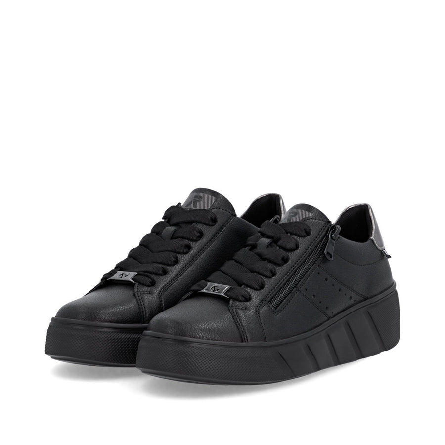 Rieker W2605-02 Womens Black Sneakers