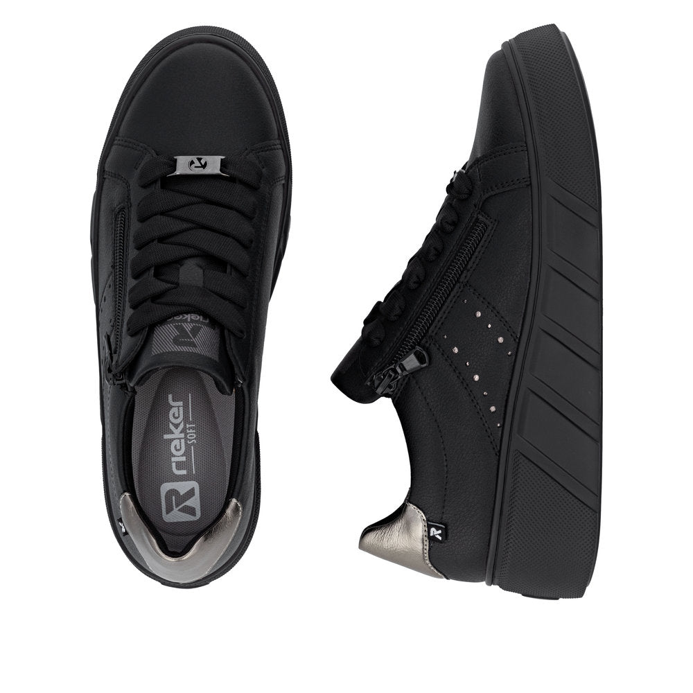 Rieker W2605-02 Womens Black Sneakers