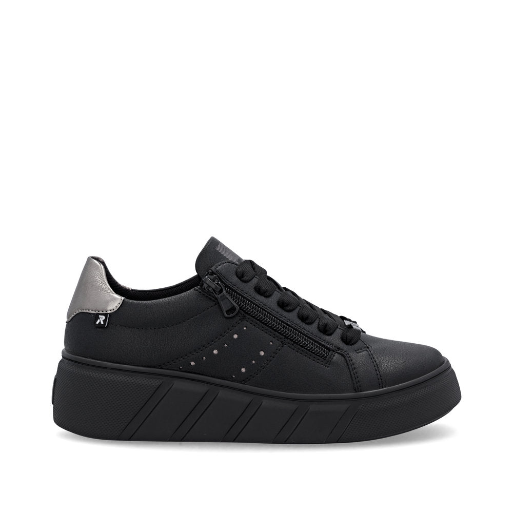 Rieker W2605-02 Womens Black Sneakers
