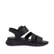 Rieker Sport W2950-00 Black Leather Sandals