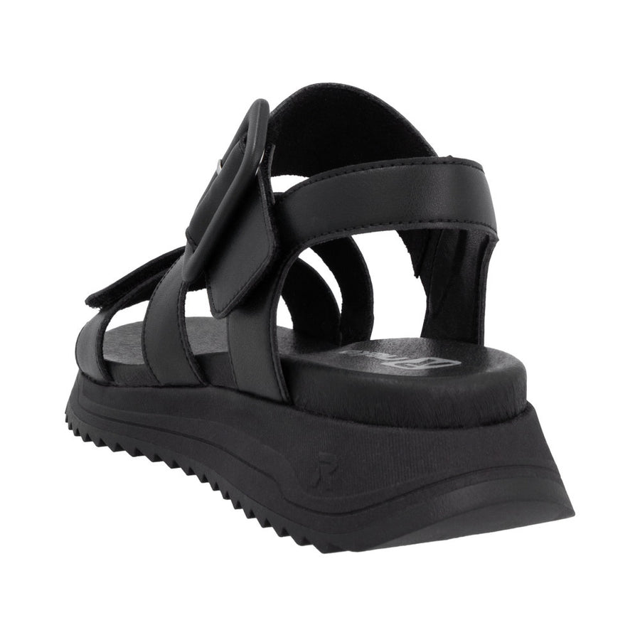 Rieker Sport W2950-00 Black Leather Sandals