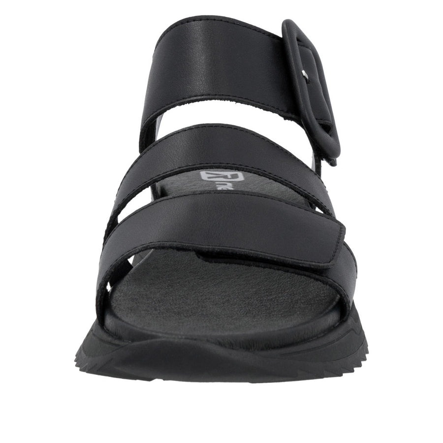 Rieker Sport W2950-00 Black Leather Sandals