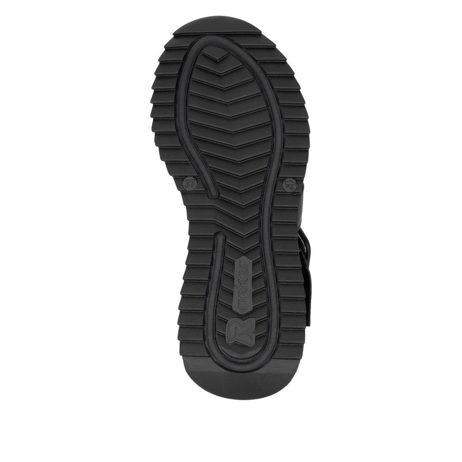 Rieker Sport W2950-00 Black Leather Sandals