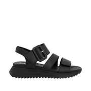 Rieker Sport W2950-00 Black Leather Sandals