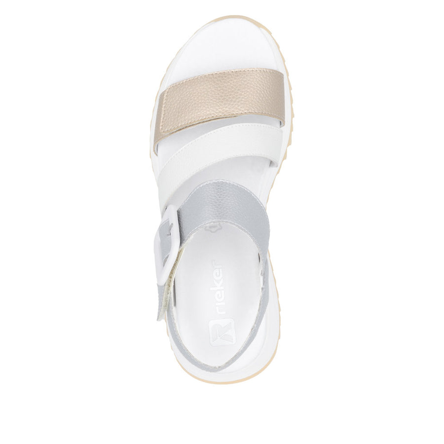 Rieker Sport W2950-90 Gold Leather Sandals
