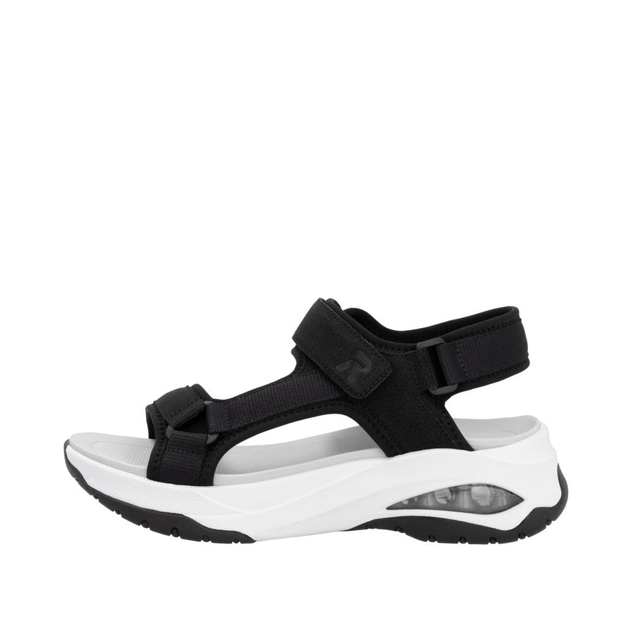 Rieker Sport W3151-01 Black Vegan Sandals