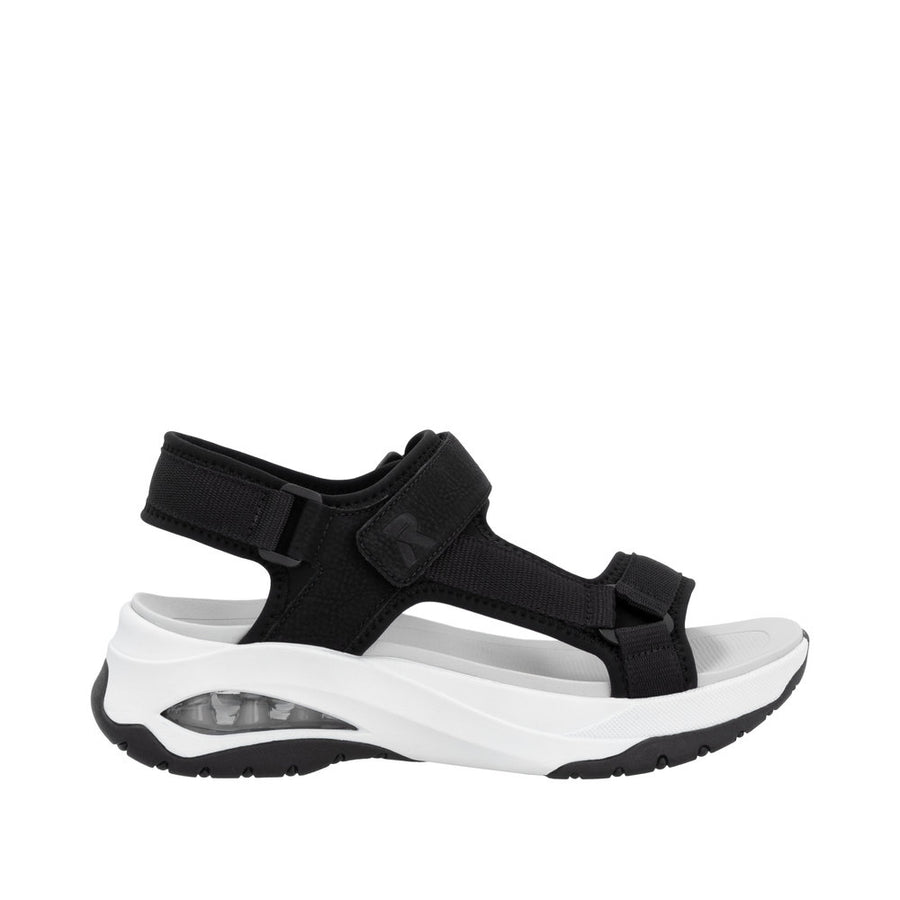 Rieker Sport W3151-01 Black Vegan Sandals