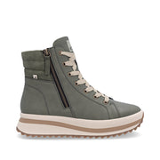 Rieker W3870-54 Womens Moss Green Chunky Boots