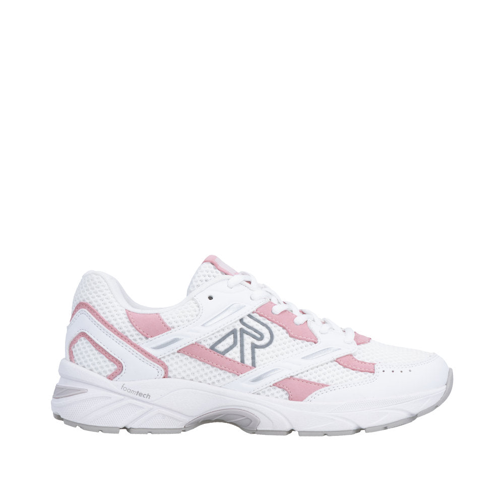 Rieker W4200-80 White Wide/Pink Mesh Fit Trainers