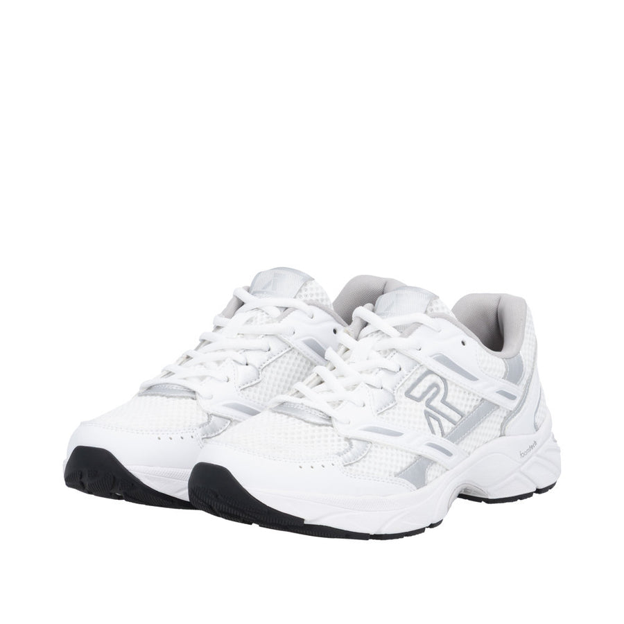 Rieker W4200-81 White/Silver Mesh Wide Fit Trainers