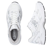 Rieker W4200-81 White/Silver Mesh Wide Fit Trainers