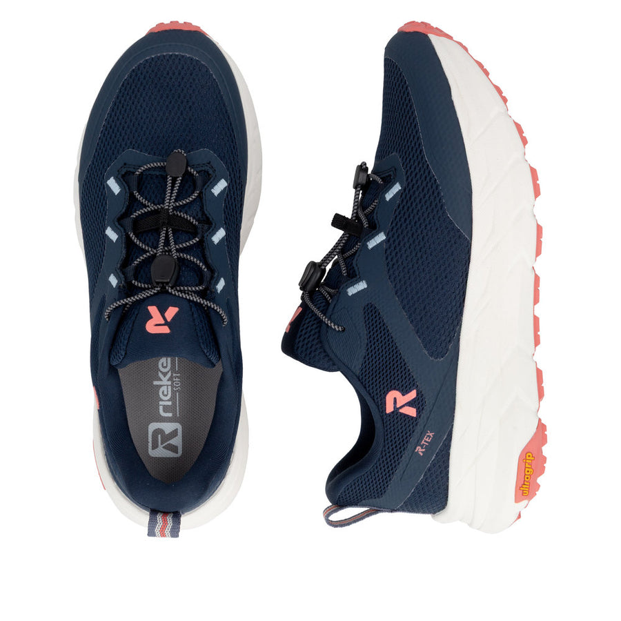 Rieker W4502-14 Navy Water Resistant Wide Fit Trainers