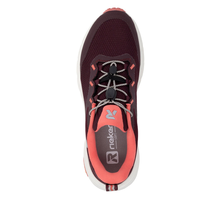 Rieker W4502-30 Purple Water Resistant Wide Fit Trainers