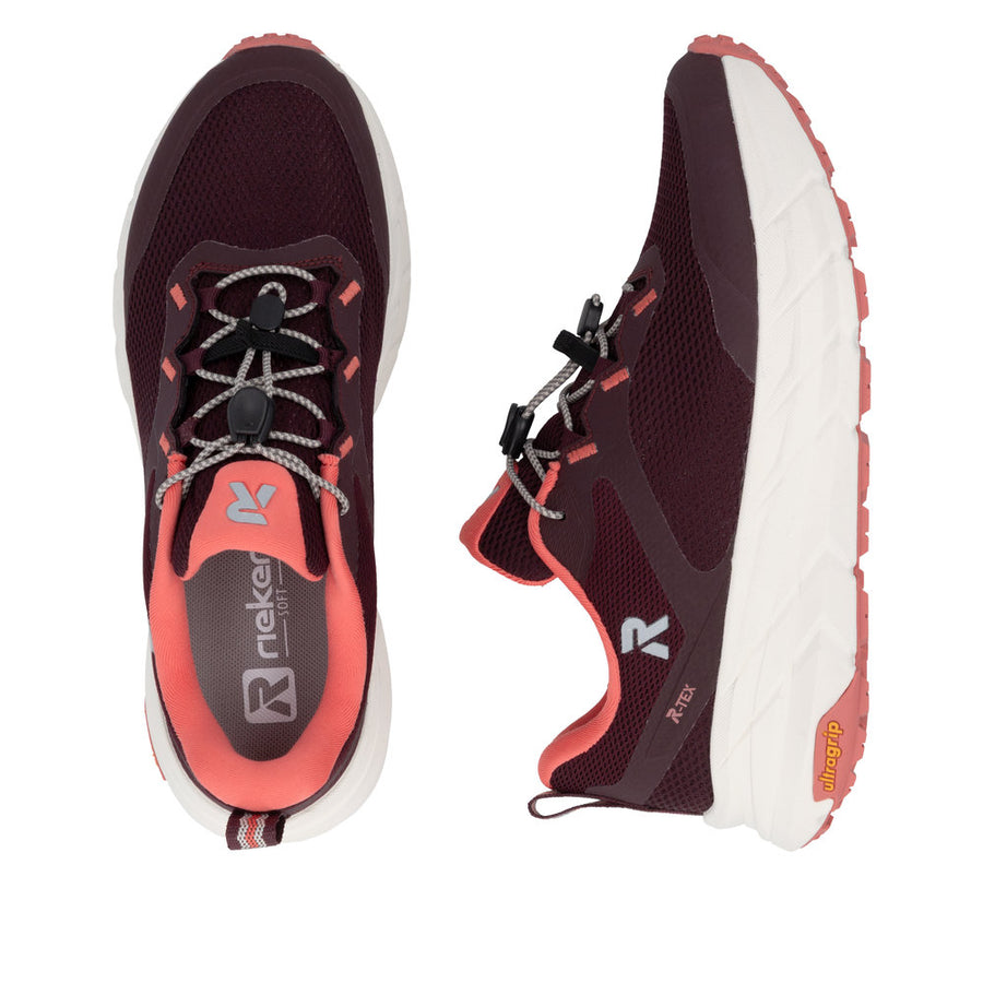 Rieker W4502-30 Purple Water Resistant Wide Fit Trainers